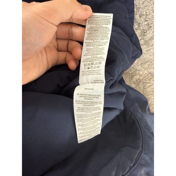 Boden Size 8 Outdoor Snap Button Minimalist Jacket Navy Long Sleeve Hooded - Picture 8 of 9